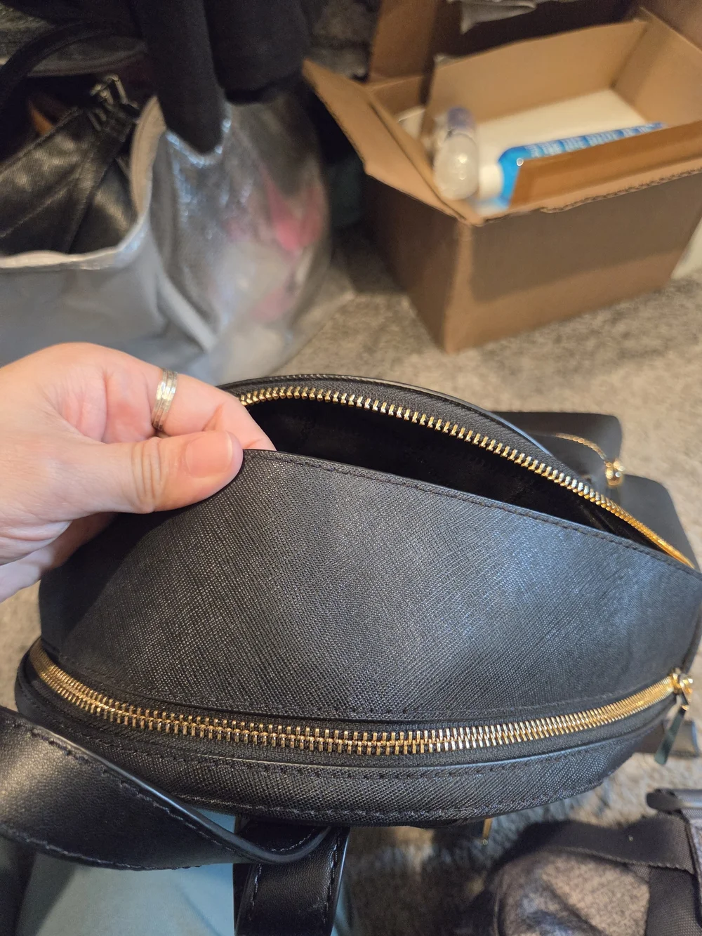Michael Kors Black Saffiano Leather Backpack